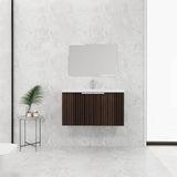 36 Inch Bathroom Cabinet With Resin Sink,Soft Close Doors,Float Mounting Design W999P204953