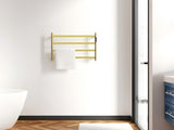 22.5" Brushed Gold Heated Towel Rack for Bathroom,Wall Mounted with Intelligent Touch Screen Timer, 35567914