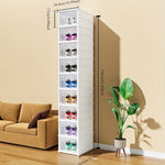 ZUN 6pcs Installation-Free Shoe Storage Box With Multi-layer, Space-Saving Foldable Shoe Rack, Storage 65063511