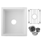 ZUN Quartz 18" L X 16" W Undermount Bar Sink With Grid And Strainer W1225P210522