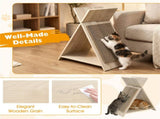 Multi-Functional Cat Scratcher - 18.5"x12"x21", Scratching Surface, Tunnel & Wooden Lounge 22813300