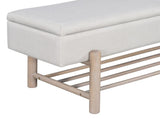 TREXM Farmhouse Upholstered Storage Bench with Hidden Compartment, Modern Entryway Bench for Living N715P308014N