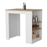Portree Kitchen Island with 3-Side Shelves B070P188817