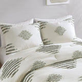 Full/Queen 3 Piece Cotton Blend Chenille Comforter Set B035128814