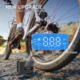 Pocket Air Pump Mini Bike Pump Electric 130PSI With Presta & Schrader Valves Auto Stop Fast 09707211