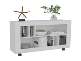 Console Table Cart, 5 Shelves, 4 Casters B097P296826