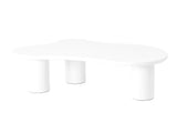 ON-TREND 44'' x 25.9'' Easy Assembly Cloud Coffee Table with 1.5'' Thick Tabletop, Cream Style N721P190395K