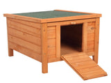20" Wooden Waterproof Rabbit Hutch Pet Bunny Small Animal House Habitat Natural Wood Color 60195219