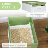 ZUN Fully Enclosed Cat Litter Box 88077855