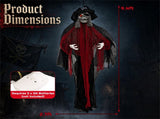 9.4FT Hanging Pirate Halloween Animatronic Decoration, Sound & Button Activated with Flashing Red 34406641