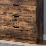 ZUN 5 Drawer Bedroom Chest Dresser, Distressed Wood Cabinet B107131019