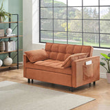 Folding sofa bed, adjustable back, access sofa, recliner, single bed, orange W1658P176549