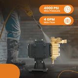 Pressure Washer Pump 4000PSI 4GPM 1" Horizontal Shaft For RSV4G40HDF40EZ 36410889