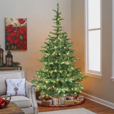 Artificial 8ft Green LED-lit Christmas Tree with 1307PE/PVC Mixed Branch Tips,Hinged Premium & 20522979