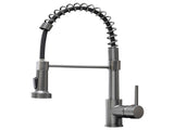 Commercial Kitchen Faucet with Pull Down Sprayer, Single Handle Single Lever Kitchen Sink Faucet W1932P154721