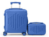Premium 5-Piece ABS Luggage Set with Diamond Pattern & Reinforced Corners 13837498