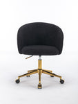 ZUN Hengming Golden foot office chair, modern armchair, height adjustable, rotary cosmetic chair, for W212131653