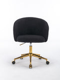 ZUN Hengming Golden foot office chair, modern armchair, height adjustable, rotary cosmetic chair, for W212131653