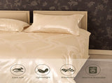 1 PC luxury satin microfiber bedding set, double-sided jacquard pattern, machine washable, OKO-100 78307799