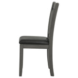 Medium Grey and Black Lattice Back Side Chairs B062P145657