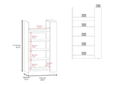 Bookcase, 5 Shelves, Dark Walnut B097P369421