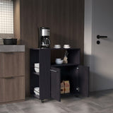 Eldon Two-Door Kitchen Base Cabinet Cart with four Shelves, Side Shelves, Cabinet, Kitchen Storage B200P286943