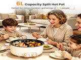 6 liters / 1.59 gallons with an internal divider to prepare two separate broths or soups at the same 00360967