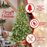 Artificial 5ft Green Christmas Tree with 967 PE/PVC Mixed Branch Tips, 300 UL warm white led, memory 00547120