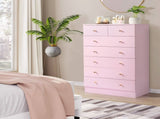 Modern Simple 7-Drawer Dresser Pink 24822027
