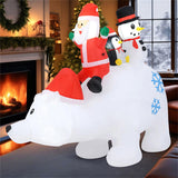 6ft Animated Inflatable Polar Bear - Head Shaking Design, 5 LED Lights, Multi-Color Christmas 37724994