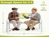 50" Iron Outdoor Courtyard Decoration Park Leisure Bench 33511876
