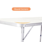 180 x 60 x 70cm Aluminum Alloy Folding Table White 32519857