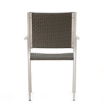 ZUN Cape Coral Outdoor Wicker Dining Chairs with Aluminum Frames, 2-Pcs Set, Grey 60449.00