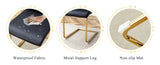 ZUN Black PU Dining Chair Set.Uniquely designed black dinings. PU material, paired with gold metal W2920P233520