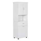 ZUN Tall Bathroom Cabinet with Laundry Basket, Large Space Tilt-Out Laundry Hamper and Upper 38181929