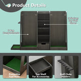 55.5''x16''x37'' Wooden Golf Bag Organizer and Storage, High Quality Wooden 2 Golf Bag W1422P289116