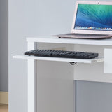 Student desk with hutch home office desk 39"W Compact desk Writing Desk Laptop Desk White One drawer B107P270511