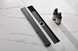 28 Inches Linear Shower Drain with Removable Cover, 304 Stainless Shower Drain Included Hair W92891545