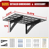 23.6*35.4 Inch Wall Mounted Wall Shelf for Garage Heavy Duty Wall Shelf, Supermarket Storage Shelf, 22460955