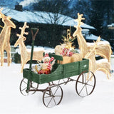 Wooden plant frame with wheels, Green planting pot 66444615