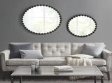 Beaded Round Wall Mirror 27"D B03599369