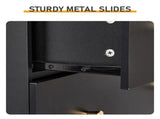 Black matte finish particleboard with melamine veneer, 66*40*131cm, 52 drawer cabinet, matte gold 25093354