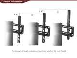 Black Multi-function TV Stand Height Adjustable Bracket Swivel 3-Tier 32486267