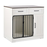 GO 37.4" Crate Furniture, Indoor Kennel with 2 Drawers and Storage Cabinet, Modern Furniture N704P265255K