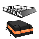 51"x36"x5" Roof Rack,Heavy Duty Rooftop Cargo Carrier,Roof Basket Waterproof Bag,Elastic Net 60733692