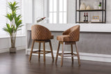 ZUN COOLMORE Bar Stools Set of 2 Counter Height Chairs with Footrest for Kitchen, Dining Room And 360 W153990776