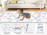 Waterproof Unicorn Print Baby Playpen Mat Roll-Up Portable Foam Mat for Indoor Outdoor Crawling & 66440538
