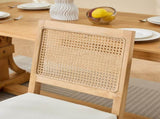 Farmhouse Rattan Dining Chairs Set of 2, Mid Century Modern Kitchen & Dining Room Chairs, Cane 63105363