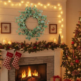 23.6" Christmas Eucalyptus Wreath Green Door Wreath Fake Leaf Garland Wedding Home Frontdoor Decor 70956210