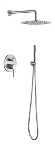 ZUN Shower System, Wall Mounted Shower Faucet Set for Bathroom with High Pressure 10" Stainless Steel W2287P182585